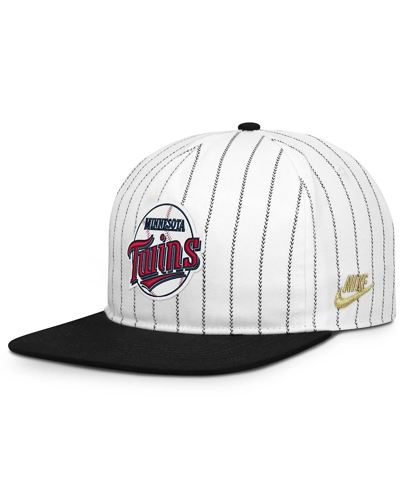 Men's Nike White/Black Minnesota Twins Cooperstown Collection Pro Adjustable Hat