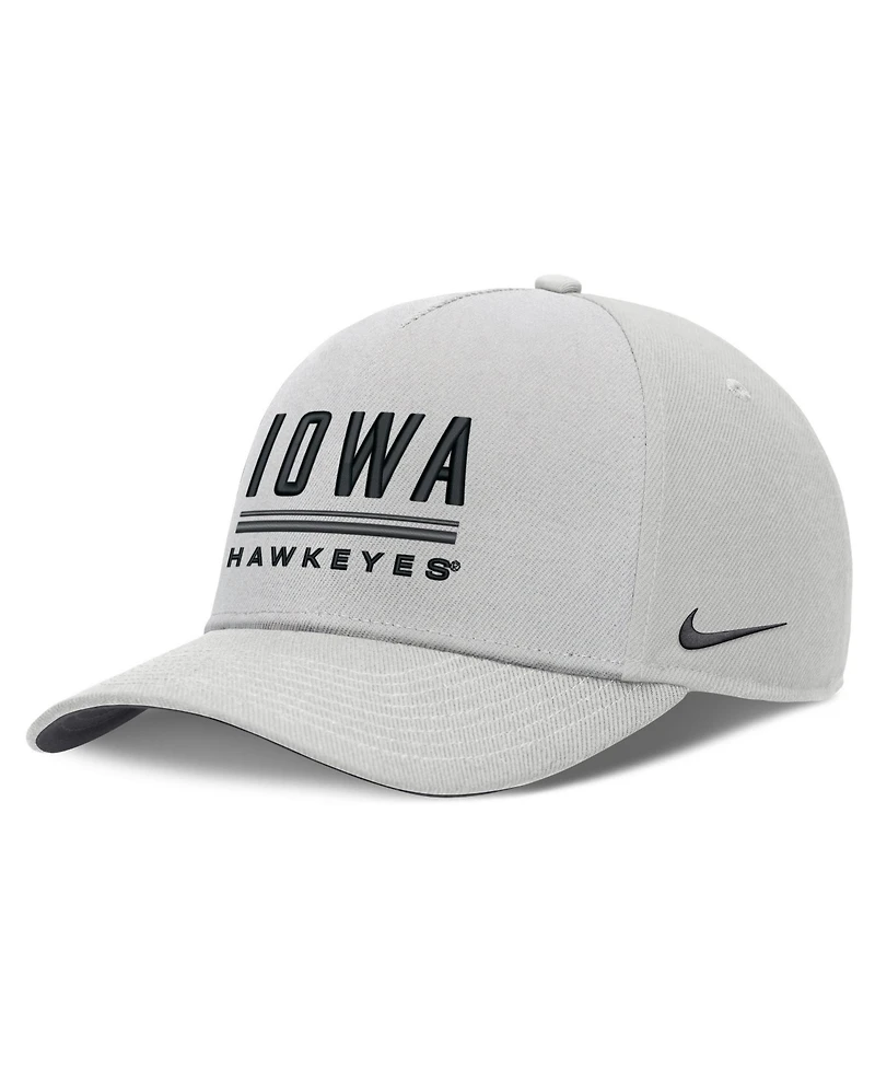 Men's Nike Gray Iowa Hawkeyes 2026 Sideline Dri-fit Rise Adjustable Hat