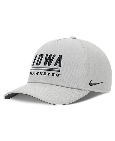 Men's Nike Gray Iowa Hawkeyes 2026 Sideline Dri-fit Rise Adjustable Hat