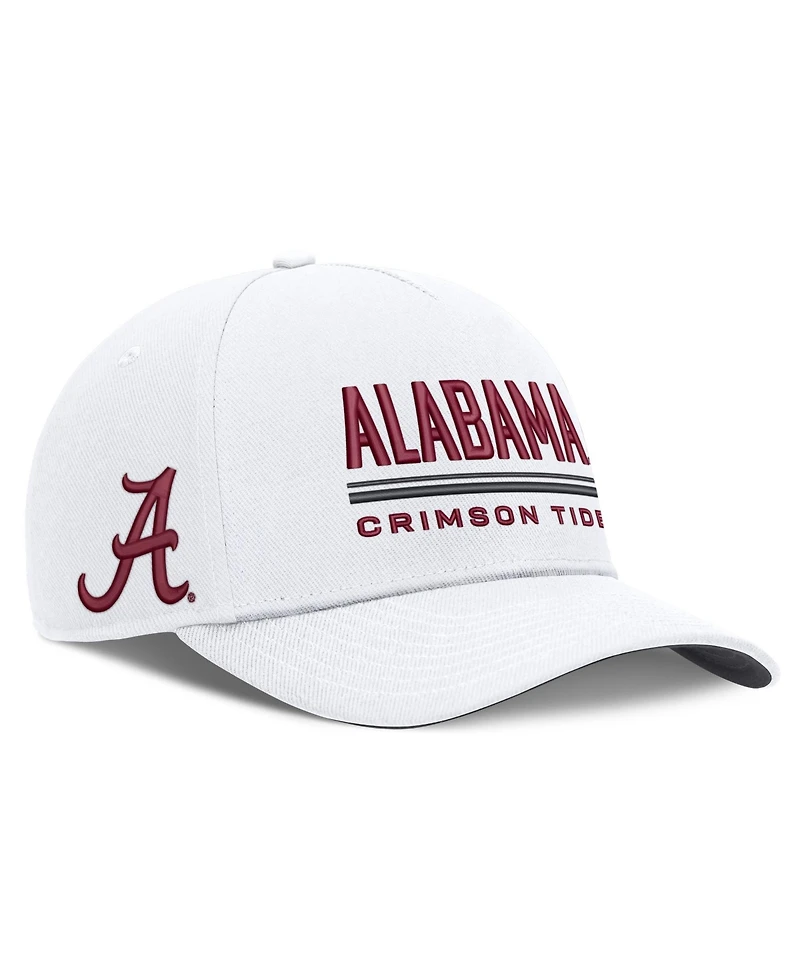 Nike Men's White Alabama Crimson Tide 2026 Sideline Dri-fit Rise Adjustable Hat