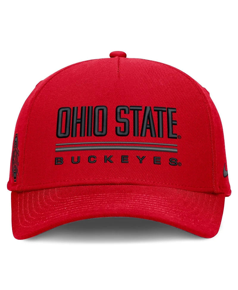 Nike Men's Scarlet Ohio State Buckeyes 2026 Sideline Dri-fit Rise Adjustable Hat