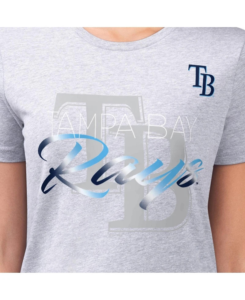 G-iii 4Her by Carl Banks Women's Tampa Bay Rays Super-Slim Fit Graphic T-Shirt