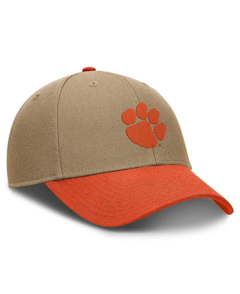 Men's and Women's Nike Beige/Orange Clemson Tigers Primetime Rise Dri-fit Adjustable Hat