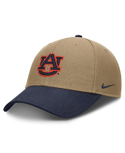 Men's and Women's Nike Beige/Navy Auburn Tigers Primetime Rise Dri-fit Adjustable Hat