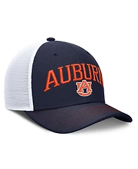 Nike Men's and Women's Navy/White Auburn Tigers Primetime Arched Trucker Adjustable Hat