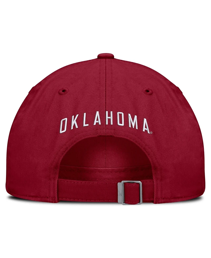 Nike Men's and Women's Crimson Oklahoma Sooners Legacy Letter Club Adjustable Hat