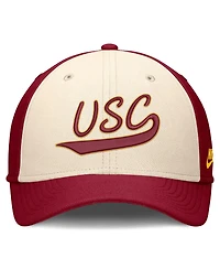 Nike Men's Natural/Crimson Usc Trojans Legacy Swooshflex Dri-fit Hat