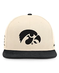 Nike Men's and Women's Natural/Black Iowa Hawkeyes Campus Prep Snapback Hat
