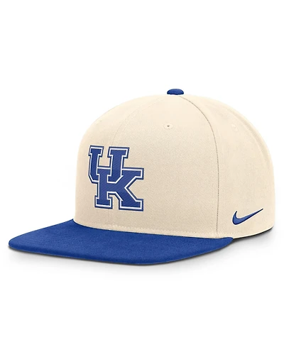 Nike Men's and Women's Natural/Royal Kentucky Wildcats Campus Prep Snapback Hat
