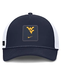 Men's and Women's Nike Navy West Virginia Mountaineers 2026 On-Field Gameday Rope Trucker Adjustable Hat
