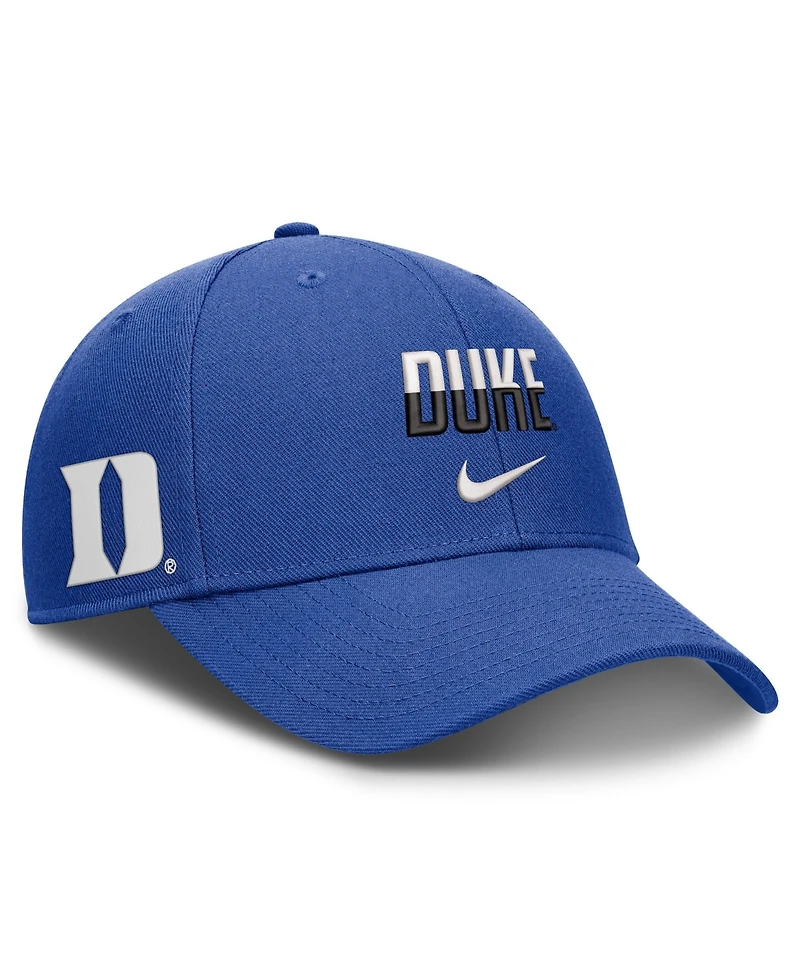 Men's and Women's Nike Royal Duke Blue Devils 2026 On-Field Gameday Rise Adjustable Hat