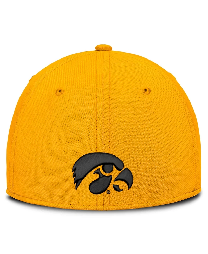 Nike Men's Gold Iowa Hawkeyes Game Day Rise Swooshflex Hat