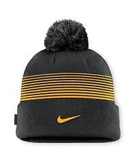 Men's and Women's Nike Black Iowa Hawkeyes 2026 On-Field Cuffed Knit Hat with Pom