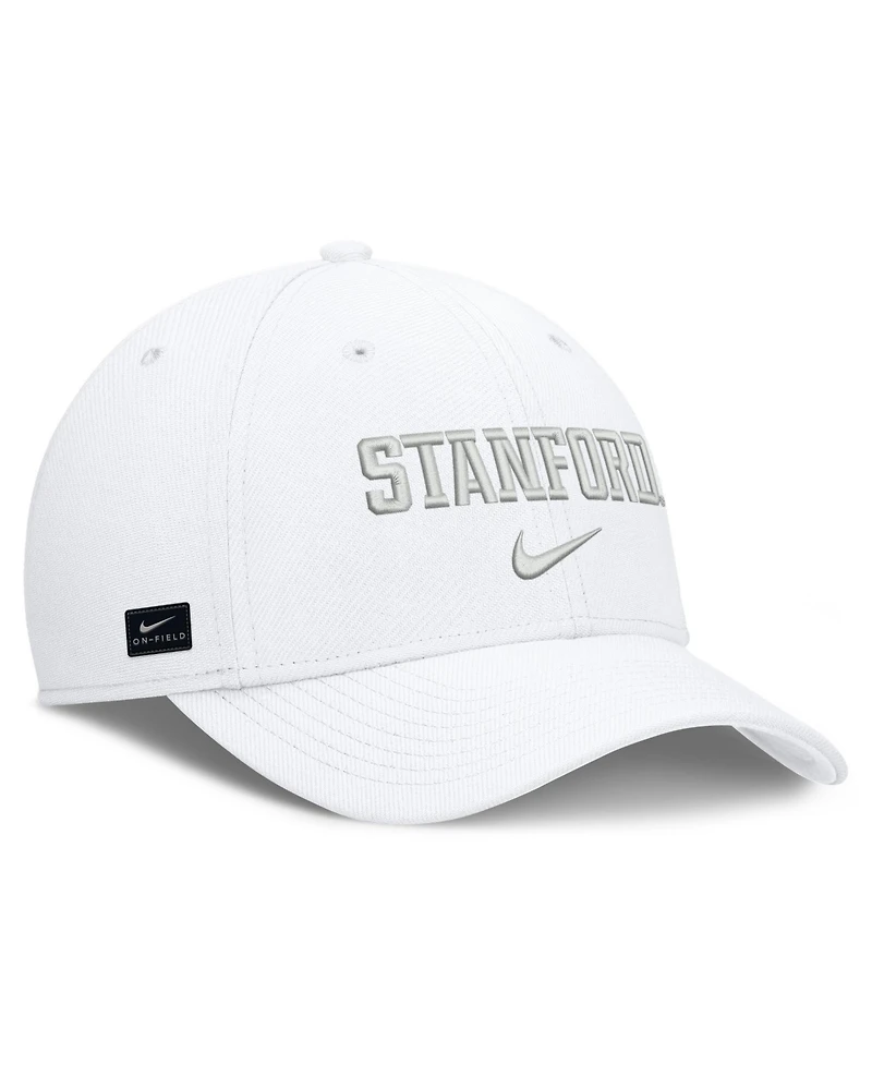 Men's Nike White Stanford Cardinal Rise On-Field SwooshFlex Dri-fit Flex Hat