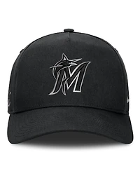 Men's Nike Black Miami Marlins Rise Dri-fit A-Frame Adjustable Hat