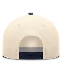 Nike Men's and Women's Natural/Navy West Virginia Mountaineers Campus Prep Rise Adjustable Hat