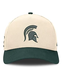 Nike Men's and Women's Natural/Green Michigan State Spartans Campus Prep Rise Adjustable Hat