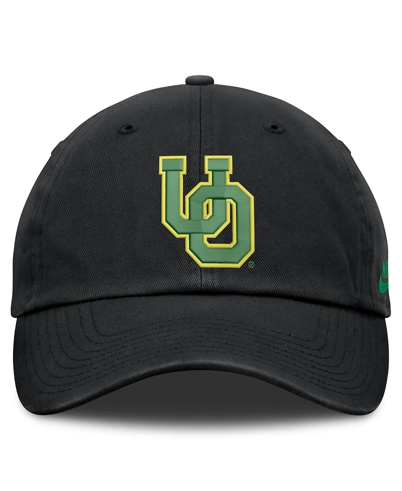 Nike Men's and Women's Black Oregon Ducks Legacy Letter Club Adjustable Hat