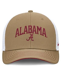 Nike Men's and Women's Beige/Crimson Alabama Crimson Tide Primetime Arched Trucker Adjustable Hat