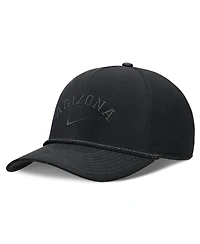 Nike Men's and Women's Black Arizona Wildcats Campus Prep Tonal Rope Rise 5-Panel Adjustable Hat
