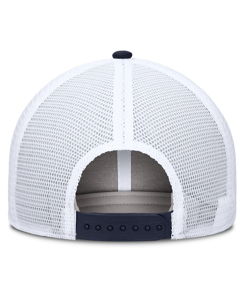 Nike Men's Navy/White Toronto Blue Jays Tonal Rise Trucker Dri-fit Adjustable Hat