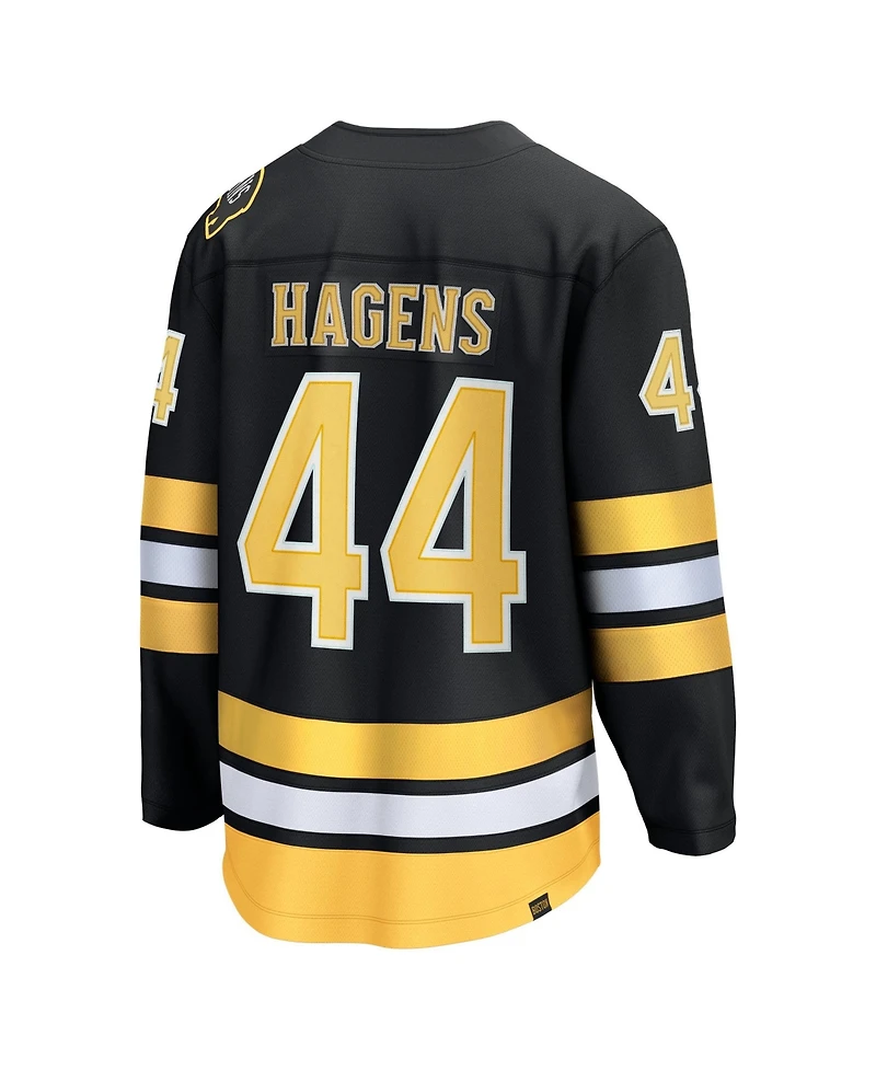 Fanatics Men's James Hagens Black Boston Bruins Breakaway Jersey