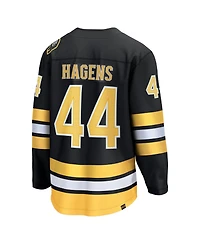 Fanatics Men's James Hagens Black Boston Bruins Breakaway Jersey
