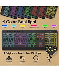 Lofree Wireless Rechargeable Rgb-Backlit Keyboard and Mouse Combo for Windows & macOS