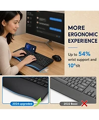 Lofree Wireless Silent-Typing Ergonomic Keyboard and Mouse Combo, Compatible with Pc and Mobile Devices