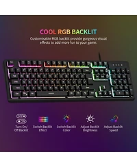 Lofree Wired Anti-Ghosting Rgb Backlighting Gaming Keyboard and Mouse Combo