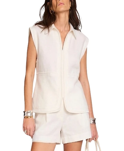 Mint Velvet Women's Linen Sleeveless Collared Shirt