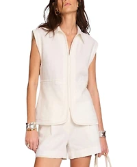 Mint Velvet Women's Linen Sleeveless Collared Shirt