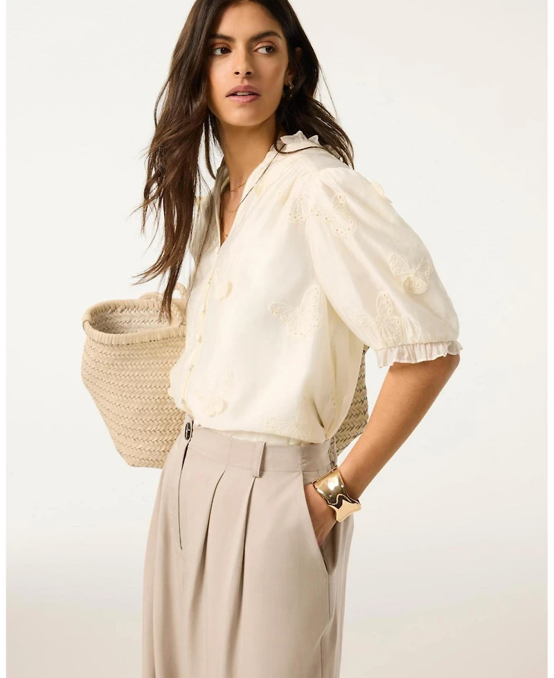 Mint Velvet Women's Butterfly Detail Blouse