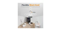 Tessan Wall Outlet Extender with 0.5Ft, 1 Usb C, 2 Usb A for Home, Office and Travel