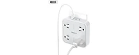Tessan Wall Outlet Extender with 4 Outlet, 2 Usb C, 22V for Home, Office and Travel