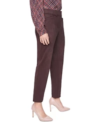Tommy Hilfiger Women's Mid-Rise Straight Faux Suede Pants