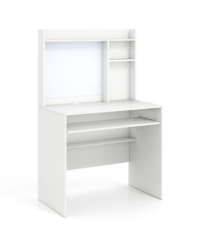 Sugift Compact Computer Desk with Hutch and Magnetic board