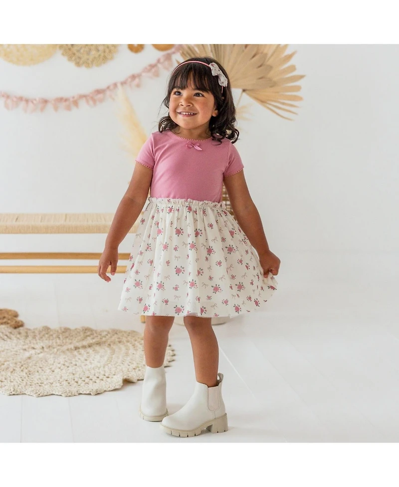 Sweet Wink Girl's (5-8) Coquette Short Sleeve Tutu Dress