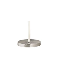 360 Lighting Modern Floor Lamp Swing Arm 60.5" Tall Brushed Nickel Natural Linen Drum Shade for Living Room Reading Bedroom Office