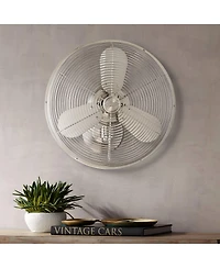 14" Craftmade Bellows Iv Nickel Oscillating Wall Fan