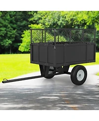 78x30x30 In Atv Utility Trailer, Alloy Steel Hauler Cart 750 Lb Capacity for Garden Yard Farm Transport, Black