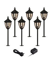 John Timberland Uvas 22 1/2" High Traditional 8-Piece Outdoor Landscape Lighting Set Porch House Led Bulb Brown Bronze Finish