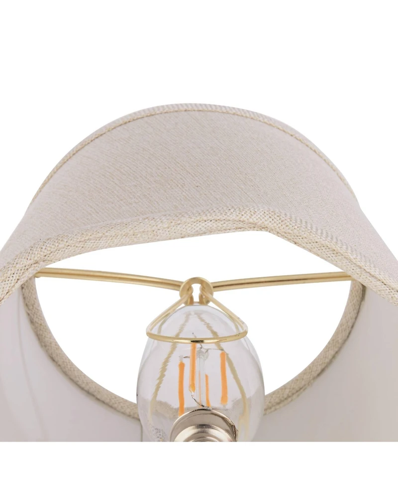 Springcrest Mylie Off-White Scallop Empire Lamp Shade 4x6x5.5 (Clip-On)