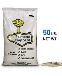 Palmetto 120 Pack Natural Play Sand for Sand Box, Play Areas, Home, 50 Lb, Creme