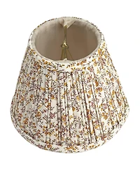 Springcrest 3 1/2" Top x 6" Bottom x 5" High x 5" Slant Print Lamp Shade Replacement Set of 4 Goldenrod Floral Clip On Candelabra