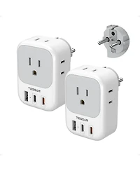 Tessan Cell Phone Charging Accessory with 20W, 4 Outlets, 2 Usb-c for Home, Office and Travel