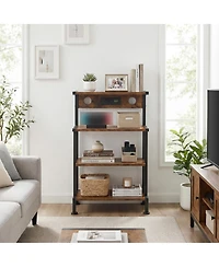 Gaomon 4-Tier Gaming Console Stand with Shelves, Heavy Duty Video Game Organizer, Media Storage Rack for Living Room Bedroom Game Room