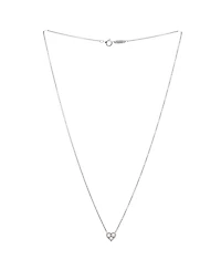 Pre-Owned Tiffany & Co Heart 3 Diamond Pendant Necklace