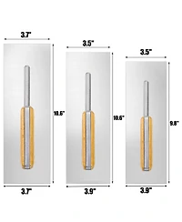 Xdovet Flat Drywall Trowel Stainless Steel Plastering Set Wood Handle