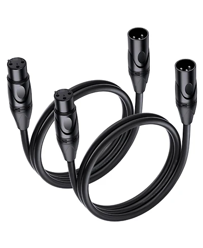 Lofree Xlr Microphone 21 Awg Balanced Oxygen-Free Copper Cables, 2-Pack